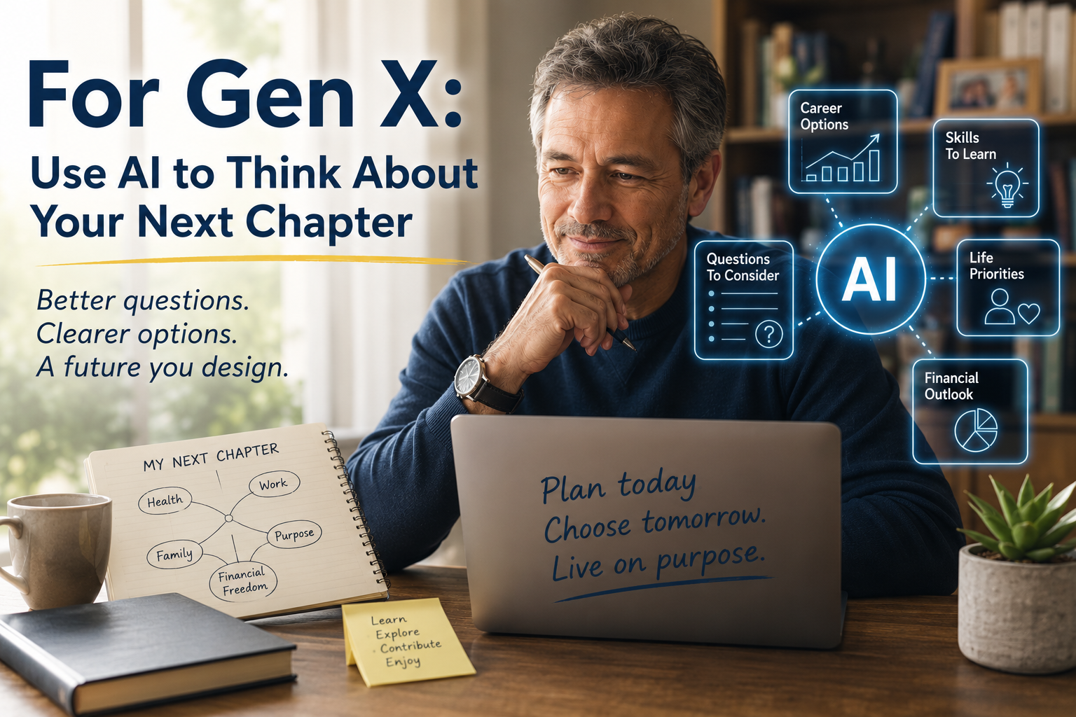 Gen X man using AI to think about the next chapter of life