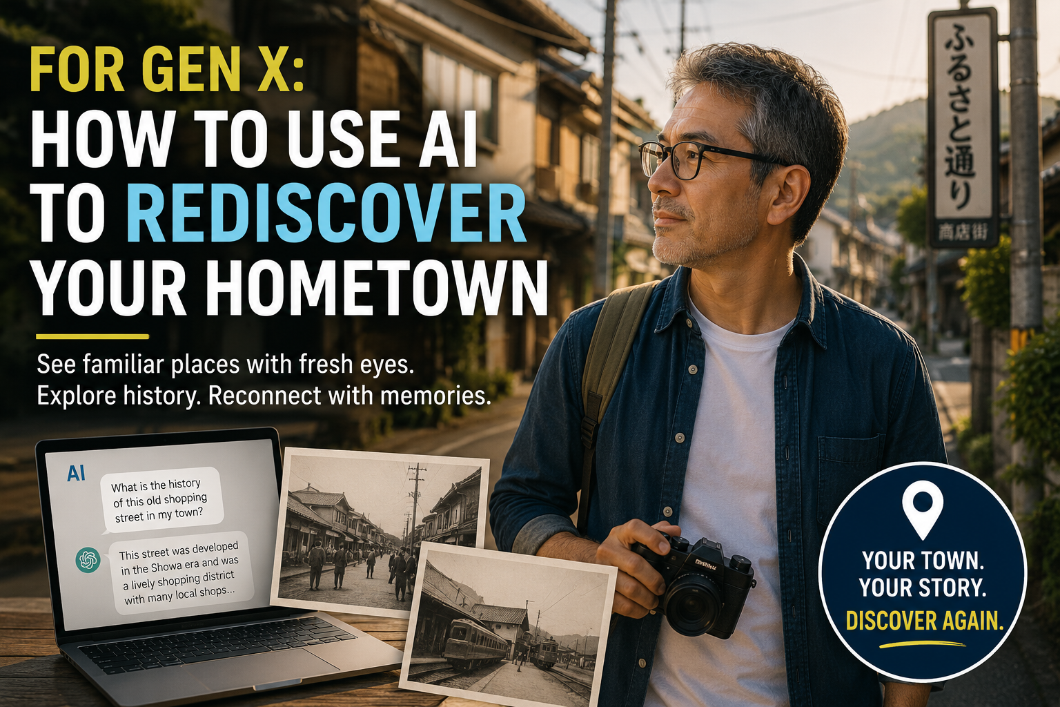 Gen X man using AI to explore local history and rediscover his hometown